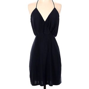 MISA Los Angeles Mini Navy Strappy Dress V-Neck